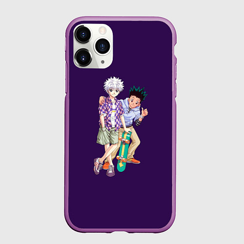 Чехол iPhone 11 Pro матовый Killua Zoldyck / 3D-Фиолетовый – фото 1