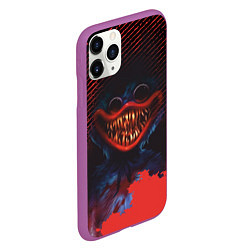 Чехол iPhone 11 Pro матовый Poppy Playtime Улыбка Хагги Вагги, цвет: 3D-фиолетовый — фото 2