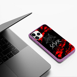 Чехол iPhone 11 Pro матовый Slayer - Reign in Blood, цвет: 3D-фиолетовый — фото 2