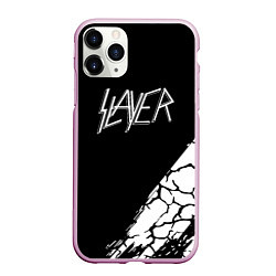 Чехол iPhone 11 Pro матовый Slayer Трещины, цвет: 3D-розовый