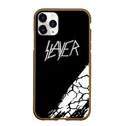 Чехол iPhone 11 Pro матовый Slayer Трещины, цвет: 3D-коричневый