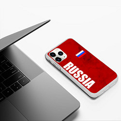 Чехол iPhone 11 Pro матовый RUSSIA - RED EDITION - SPORTWEAR, цвет: 3D-белый — фото 2
