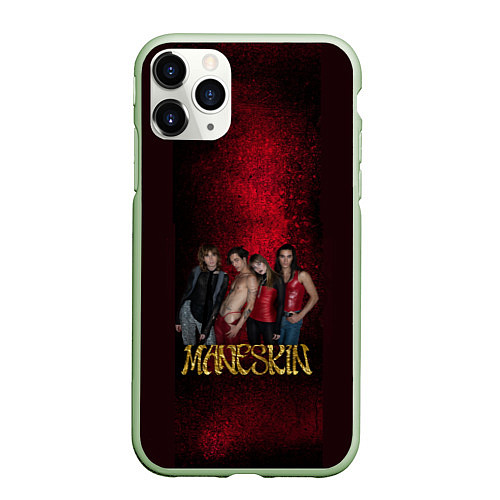 Чехол iPhone 11 Pro матовый Maneskin on Spotify / 3D-Салатовый – фото 1