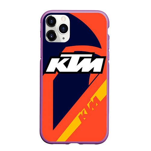 Чехол iPhone 11 Pro матовый KTM VINTAGE SPORTWEAR / 3D-Фиолетовый – фото 1