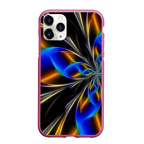 Чехол iPhone 11 Pro матовый Neon vanguard pattern Fashion 2023 / 3D-Малиновый – фото 1