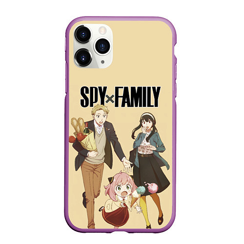 Чехол iPhone 11 Pro матовый Spy x Family: Семья шпиона / 3D-Фиолетовый – фото 1