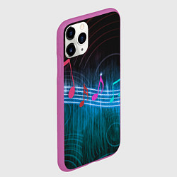 Чехол iPhone 11 Pro матовый Виниловый паттерн, цвет: 3D-фиолетовый — фото 2