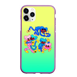 Чехол iPhone 11 Pro матовый POPPY PLAYTIME - HAGGY WAGGY AND KISSY MISSY, цвет: 3D-фиолетовый