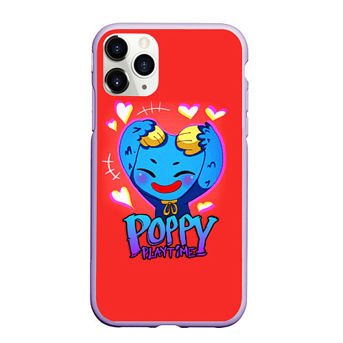 Чехол iPhone 11 Pro матовый POPPY PLAYTIME CUTE HAGGY WAGGY - милый Хагги Вагг / 3D-Светло-сиреневый – фото 1