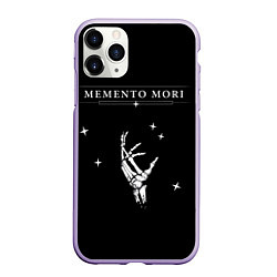 Чехол iPhone 11 Pro матовый Memento Mori Надпись, цвет: 3D-светло-сиреневый