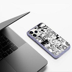 Чехол iPhone 11 Pro матовый Когда плачут цикады pattern, цвет: 3D-светло-сиреневый — фото 2