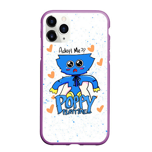 Чехол iPhone 11 Pro матовый POPPY PLAYTIME - KISSY MISSY КИССИ МИССИ / 3D-Фиолетовый – фото 1