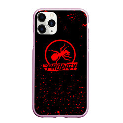 Чехол iPhone 11 Pro матовый The prodigy красные бразги, цвет: 3D-розовый
