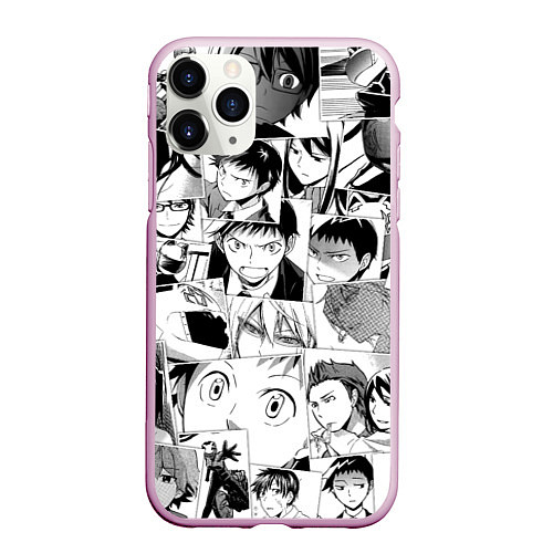 Чехол iPhone 11 Pro матовый Durarara pattern / 3D-Розовый – фото 1