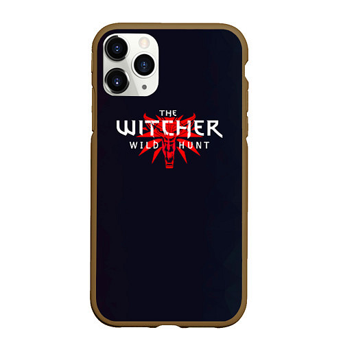 Чехол iPhone 11 Pro матовый THE WITCHER MONSTER SLAYER ВОЛК / 3D-Коричневый – фото 1