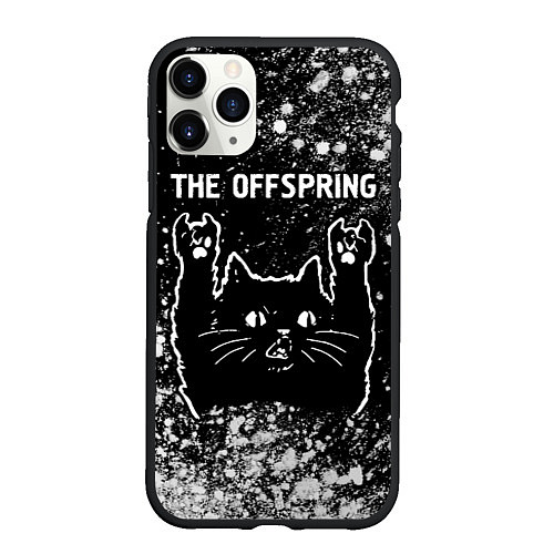 Чехол iPhone 11 Pro матовый The Offspring Rock Cat / 3D-Черный – фото 1