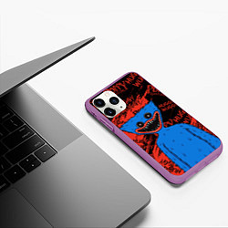 Чехол iPhone 11 Pro матовый ХАГГИ ВАГГИ - HUGGY WUGGY - СИНИЙ МОНСТР, цвет: 3D-фиолетовый — фото 2