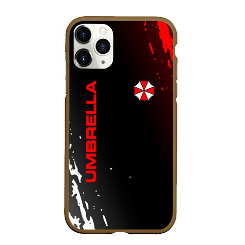 Чехол iPhone 11 Pro матовый Resident evil амбрелла / 3D-Коричневый – фото 1