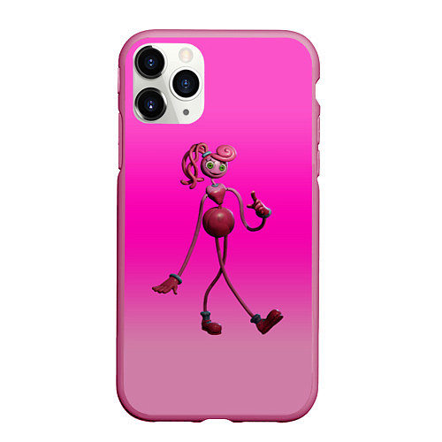 Чехол iPhone 11 Pro матовый POPPY PLAYTIME МАМА ДЛИННЫЕ НОГИ / 3D-Малиновый – фото 1