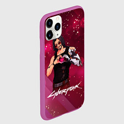 Чехол iPhone 11 Pro матовый Love Johnny, цвет: 3D-фиолетовый — фото 2