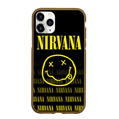 Чехол iPhone 11 Pro матовый Smile Nirvana / 3D-Коричневый – фото 1