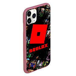 Чехол iPhone 11 Pro матовый ROBLOX СЮЖЕТЫ И ЛОГОТИП, цвет: 3D-малиновый — фото 2