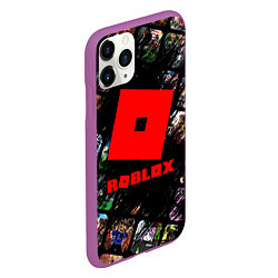 Чехол iPhone 11 Pro матовый ROBLOX СЮЖЕТЫ И ЛОГОТИП, цвет: 3D-фиолетовый — фото 2