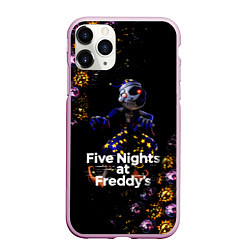 Чехол iPhone 11 Pro матовый Five Nights at Freddys Луна паттерн, цвет: 3D-розовый