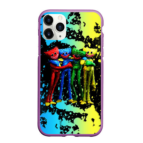 Чехол iPhone 11 Pro матовый POPPY PLAYTIME Mini Huggies / 3D-Фиолетовый – фото 1