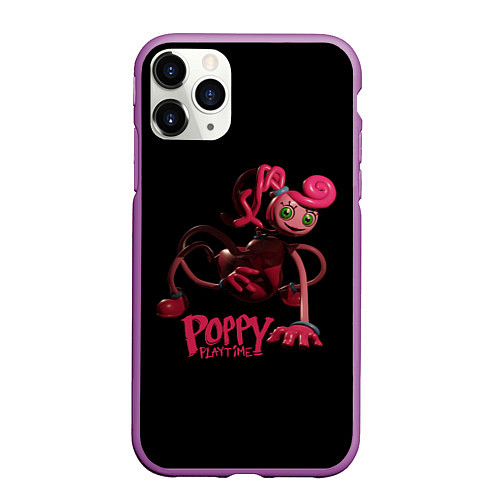 Чехол iPhone 11 Pro матовый Poppy Playtime - Chapter 2 Мама длинные ноги Mommy / 3D-Фиолетовый – фото 1