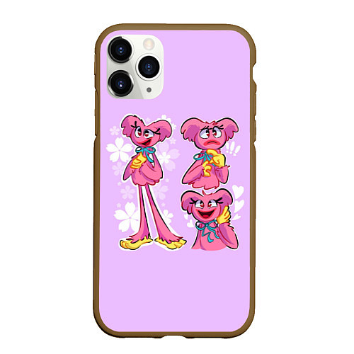 Чехол iPhone 11 Pro матовый РАЗНАЯ КИССИ МИССИ KISSY MISSY / 3D-Коричневый – фото 1