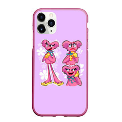 Чехол iPhone 11 Pro матовый РАЗНАЯ КИССИ МИССИ KISSY MISSY, цвет: 3D-малиновый