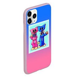 Чехол iPhone 11 Pro матовый Хагги Вагги и Кисси Мисси, цвет: 3D-розовый — фото 2