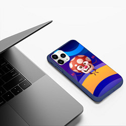 Чехол iPhone 11 Pro матовый Живой гриб мухомор, цвет: 3D-тёмно-синий — фото 2