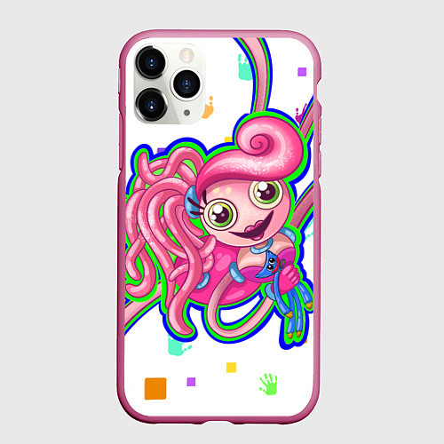 Чехол iPhone 11 Pro матовый Мама длинные ноги / 3D-Малиновый – фото 1