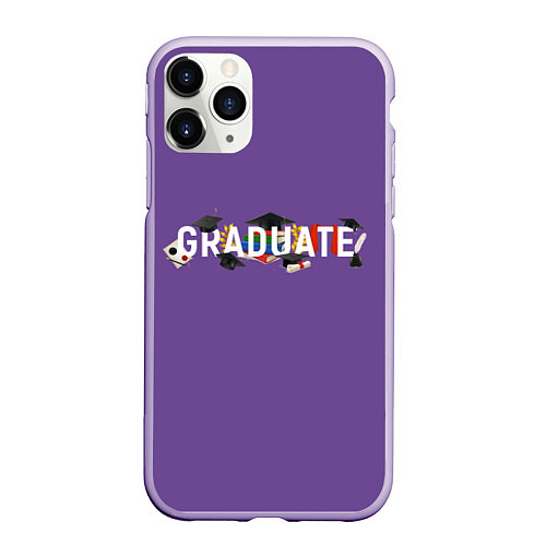 Чехол iPhone 11 Pro матовый Graduate! / 3D-Светло-сиреневый – фото 1