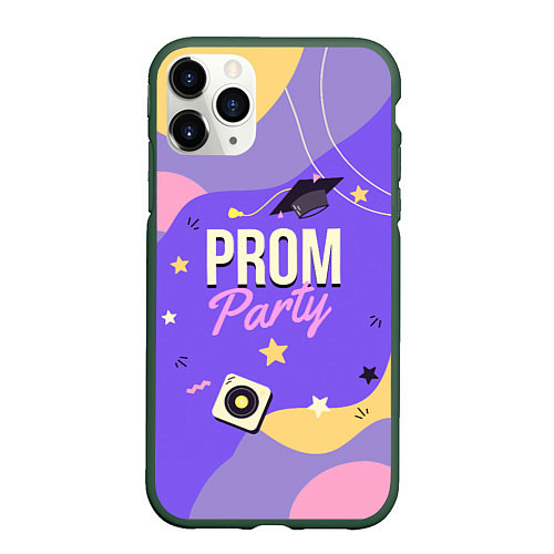 Чехол iPhone 11 Pro матовый Prom party / 3D-Темно-зеленый – фото 1