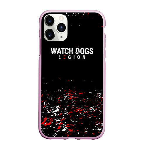 Чехол iPhone 11 Pro матовый Watch Dogs 2 Брызги красок / 3D-Розовый – фото 1