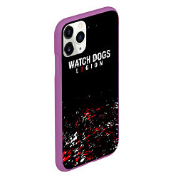 Чехол iPhone 11 Pro матовый Watch Dogs 2 Брызги красок, цвет: 3D-фиолетовый — фото 2