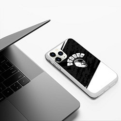 Чехол iPhone 11 Pro матовый Watch Dogs 2 череп, цвет: 3D-белый — фото 2