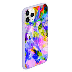 Чехол iPhone 11 Pro матовый Красочный цветочный узор Весна - Лето 2023 Colorfu, цвет: 3D-светло-сиреневый — фото 2