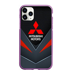 Чехол iPhone 11 Pro матовый MITSUBISHI - TECHNOLOGY ТЕХНОЛОГИИ, цвет: 3D-фиолетовый