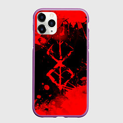 Чехол iPhone 11 Pro матовый КЛЕЙМО ЖЕРТВЫ - BERSERKБЕРСЕРК, цвет: 3D-фиолетовый