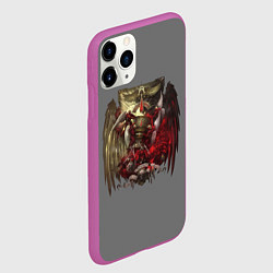 Чехол iPhone 11 Pro матовый Blood Angels symbol, цвет: 3D-фиолетовый — фото 2