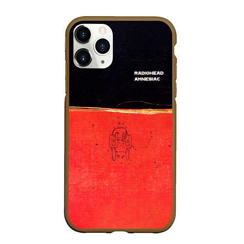 Чехол iPhone 11 Pro матовый Radiohead - Amnesiac / 3D-Коричневый – фото 1