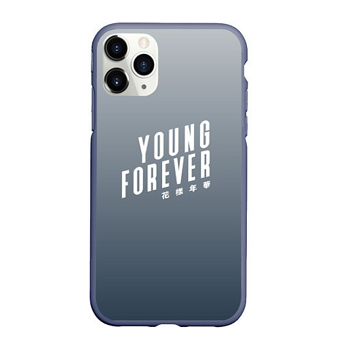 Чехол iPhone 11 Pro матовый Навечно молодой Young forever / 3D-Серый – фото 1