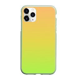 Чехол iPhone 11 Pro матовый GRADIEND YELLOW-GREEN, цвет: 3D-салатовый