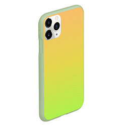 Чехол iPhone 11 Pro матовый GRADIEND YELLOW-GREEN, цвет: 3D-салатовый — фото 2