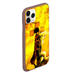 Чехол iPhone 11 Pro матовый ПЛАМЕННАЯ БРИГАДА ПОЖАРНЫХ, FIRE FORCE, цвет: 3D-коричневый — фото 2