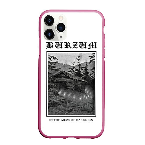 Чехол iPhone 11 Pro матовый In the arms of darkness - Burzum / 3D-Малиновый – фото 1